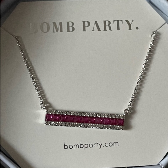 Bomb Party RBP3165 OG Ruby Bar Necklace - Picture 7 of 8